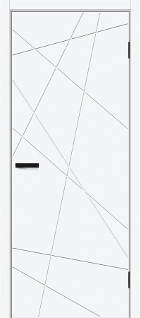 Межкомнатная дверь ПЭТ Граффити-5.Д.П White Silk